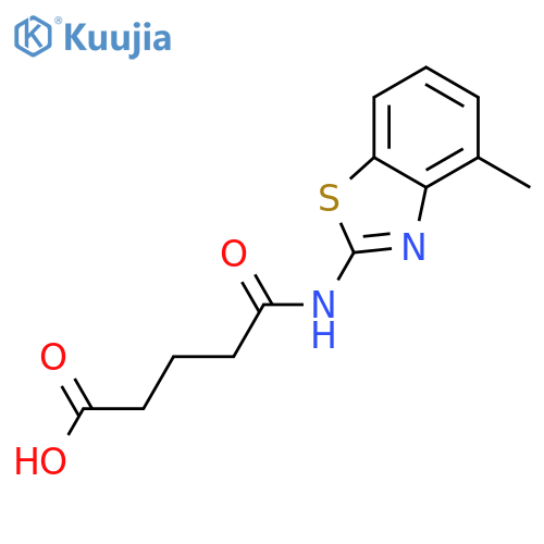 4-(4-Methyl-benzothiazol-2-ylcarbamoyl)-butyric acid structure