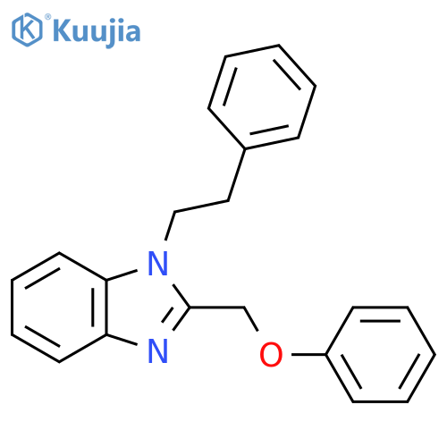 2-(phenoxymethyl)-1-(2-phenylethyl)-1H-1,3-benzodiazole structure