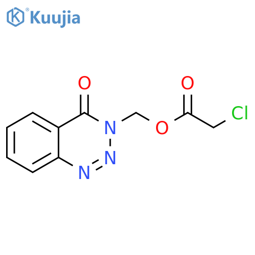 (4-oxo-3,4-dihydro-1,2,3-benzotriazin-3-yl)methyl 2-chloroacetate structure