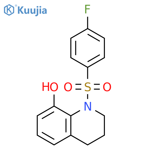 8-Quinolinol, 1-[(4-fluorophenyl)sulfonyl]-1,2,3,4-tetrahydro- structure