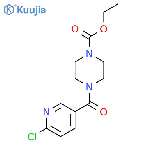 ethyl 4-(6-chloropyridine-3-carbonyl)piperazine-1-carboxylate structure