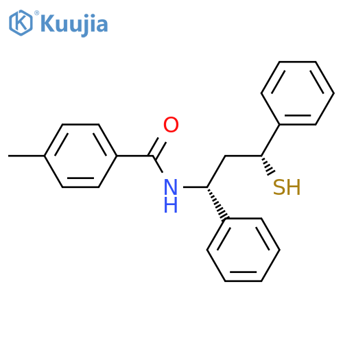 Benzamide, N-[(1R,3R)-3-mercapto-1,3-diphenylpropyl]-4-methyl-, rel- structure