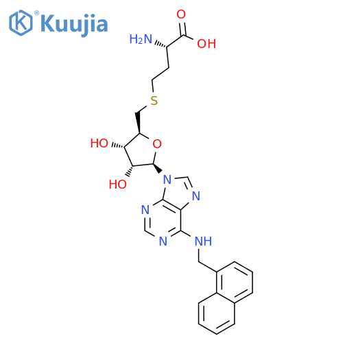 L-Homocysteine, S-[5'-deoxy-N-(1-naphthalenylmethyl)adenosin-5'-yl]- structure