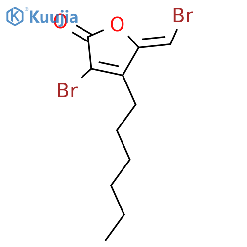 2(5H)-Furanone, 3-bromo-5-(bromomethylene)-4-hexyl- structure