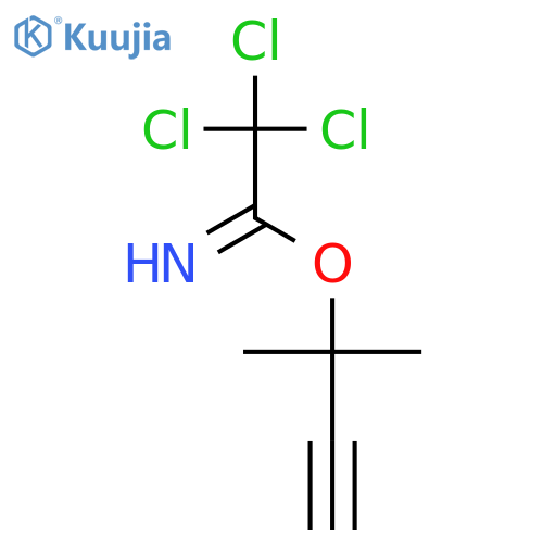 Ethanimidic acid, 2,2,2-trichloro-, 1,1-dimethyl-2-propynyl ester structure
