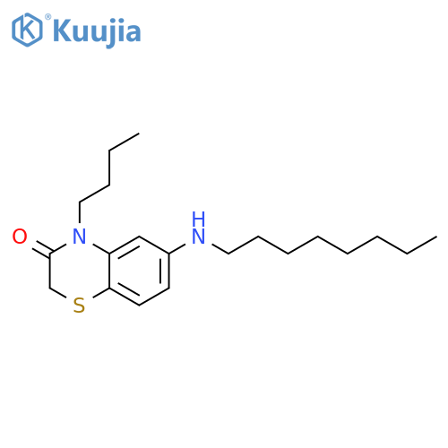 2H-1,4-Benzothiazin-3(4H)-one, 4-butyl-6-(octylamino)- structure
