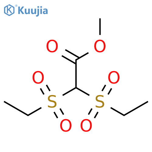 Acetic acid, bis(ethylsulfonyl)-, methyl ester structure