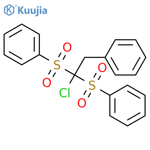 Benzene, 1,1'-[(1-chloro-2-phenylethylidene)bis(sulfonyl)]bis- structure