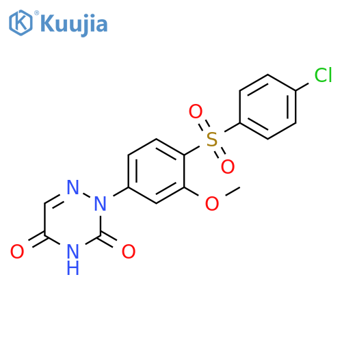 1,2,4-Triazine-3,5(2H,4H)-dione,2-[4-[(4-chlorophenyl)sulfonyl]-3-methoxyphenyl]- structure