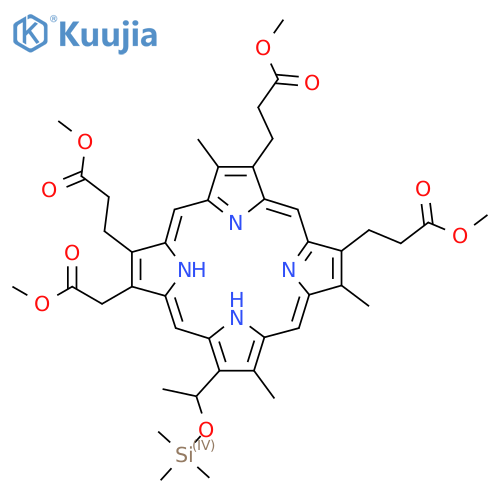 Methyl 3-[12-(2-methoxy-2-oxoethyl)-13,18-bis(3-methoxy-3-oxopropyl)-3,7,17-trimethyl-8-(1-trimethylsilyloxyethyl)-22,23-dihydroporphyrin-2-yl]propanoate structure