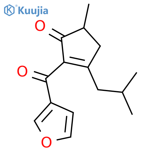 2-Cyclopenten-1-one, 2-(3-furanylcarbonyl)-5-methyl-3-(2-methylpropyl)- structure