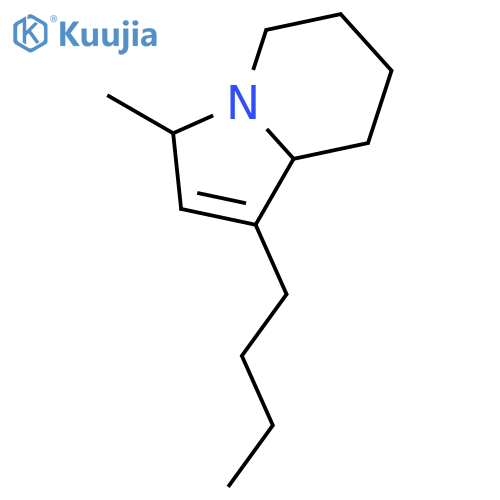 Indolizine, 1-butyl-3,5,6,7,8,8a-hexahydro-3-methyl- structure