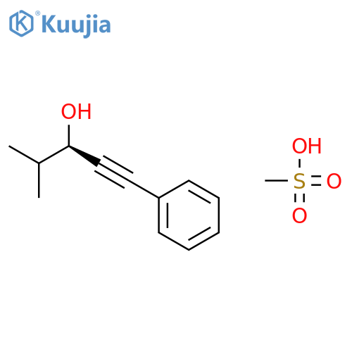 1-Pentyn-3-ol, 4-methyl-1-phenyl-, methanesulfonate, (3R)- structure