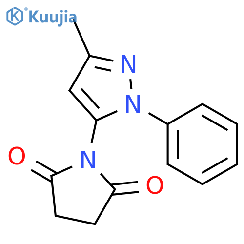 2,5-Pyrrolidinedione, 1-(3-methyl-1-phenyl-1H-pyrazol-5-yl)- structure