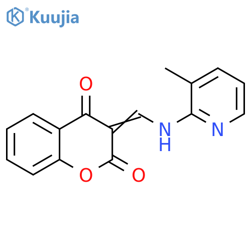 (3Z)-3-{[(3-methylpyridin-2-yl)amino]methylidene}-3,4-dihydro-2H-1-benzopyran-2,4-dione structure
