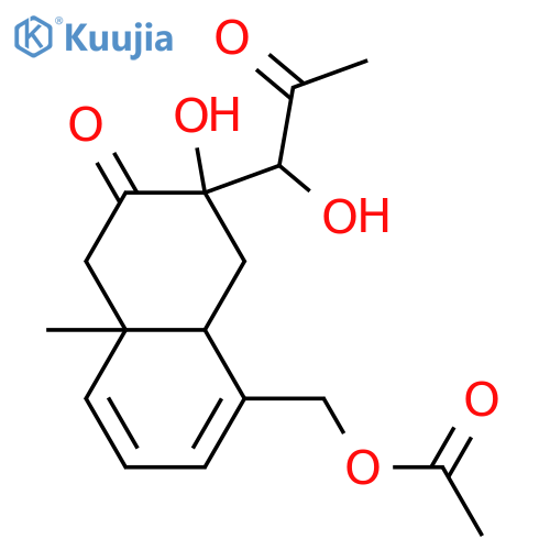 13(11→12)-Abeo-7,11,15-trihydroxy-1,3-eudesmadiene-8,12-dione; (5α,7βOH,10α,11ξ)-form, 15-Ac structure