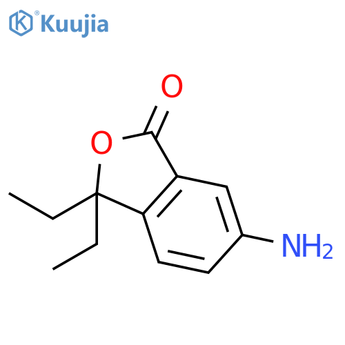 6-amino-3,3-diethyl-1,3-dihydro-2-benzofuran-1-one structure