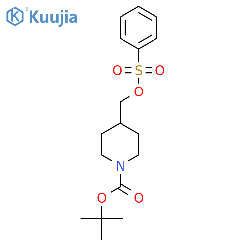 Tert-butyl 4-(benzenesulfonyloxymethyl)piperidine-1-carboxylate structure