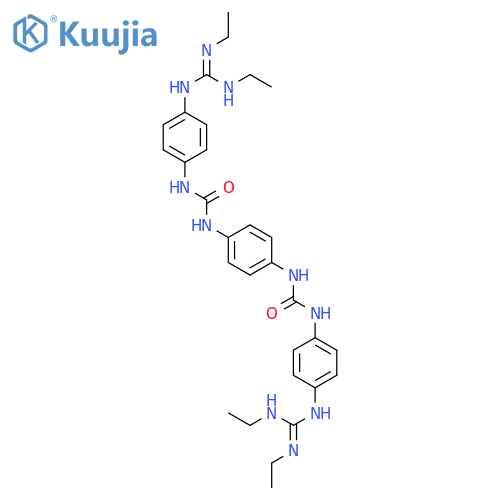 1,1'-benzene-1,4-diylbis{3-[4-(N',N''-diethylcarbamimidamido)phenyl]urea} structure