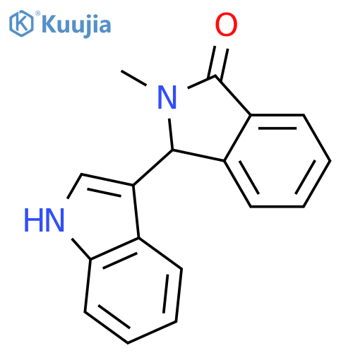 1H-ISOINDOL-1-ONE, 2,3-DIHYDRO-3-(1H-INDOL-3-YL)-2-METHYL- structure