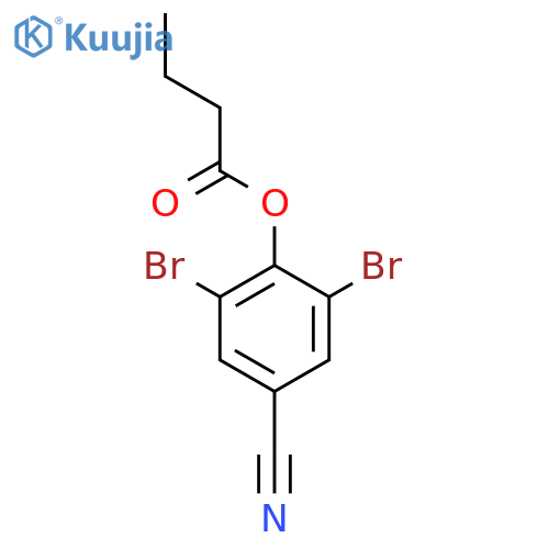 2,6-dibromo-4-cyanophenyl butyrate structure
