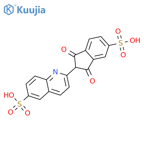 6-Quinolinesulfonic acid,2-(2,3-dihydro-1,3-dioxo-5-sulfo-1H-inden-2-yl)- structure
