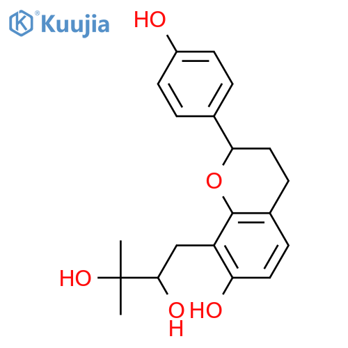 2,3-Butanediol, 1-[(2S)-3,4-dihydro-7-hydroxy-2-(4-hydroxyphenyl)-2H-1-benzopyran-8-yl]-3-methyl- structure