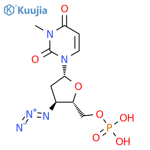 5'-Uridylic acid, 3'-azido-2',3'-dideoxy-3-methyl- structure