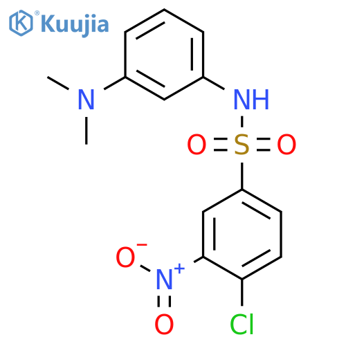 BENZENESULFONAMIDE, 4-CHLORO-N-[3-(DIMETHYLAMINO)PHENYL]-3-NITRO- structure