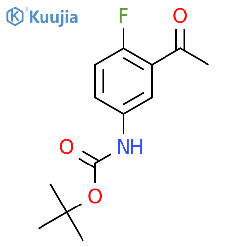 Carbamic acid, (3-acetyl-4-fluorophenyl)-, 1,1-dimethylethyl ester (9CI) structure