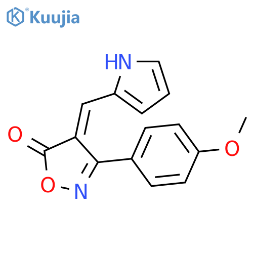 5(4H)-Isoxazolone, 3-(4-methoxyphenyl)-4-(1H-pyrrol-2-ylmethylene)- structure