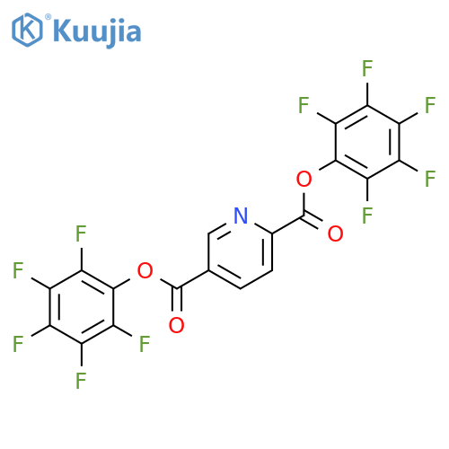 2,5-Pyridinedicarboxylic acid, bis(pentafluorophenyl) ester structure