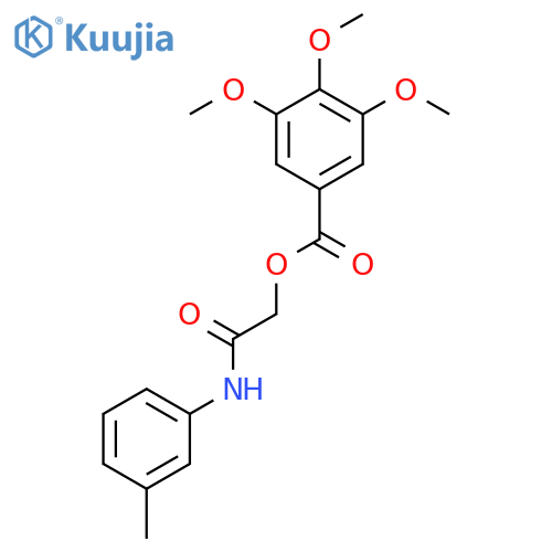 (3-methylphenyl)carbamoylmethyl 3,4,5-trimethoxybenzoate structure