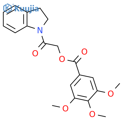 2-(2,3-dihydro-1H-indol-1-yl)-2-oxoethyl 3,4,5-trimethoxybenzoate structure