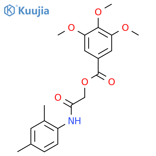 (2,4-dimethylphenyl)carbamoylmethyl 3,4,5-trimethoxybenzoate structure