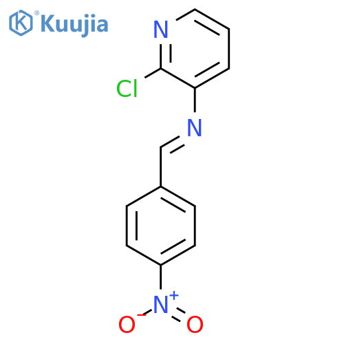 (2-Chloro-pyridin-3-yl)-1-(4-nitro-phenyl)-meth-(E)-ylidene-amine structure