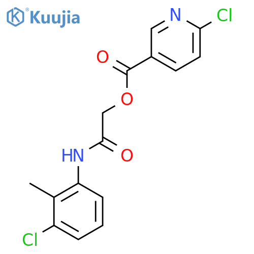 [(3-Chloro-2-methylphenyl)carbamoyl]methyl 6-chloropyridine-3-carboxylate structure