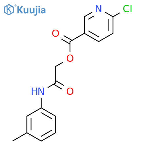[2-(3-Methylanilino)-2-oxoethyl] 6-chloropyridine-3-carboxylate structure