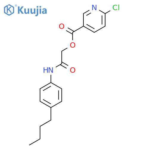 [(4-Butylphenyl)carbamoyl]methyl 6-chloropyridine-3-carboxylate structure