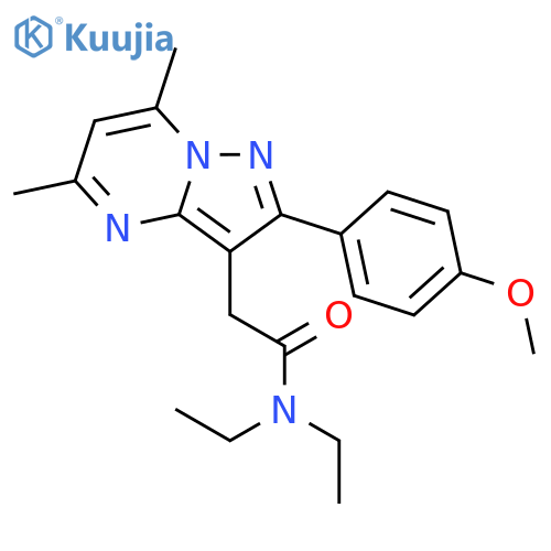 Pyrazolo[1,5-a]pyrimidine-3-acetamide, N,N-diethyl-2-(4-methoxyphenyl)-5,7-dimethyl- structure
