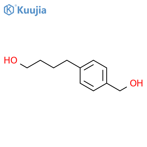 4-4-(hydroxymethyl)phenylbutan-1-ol structure