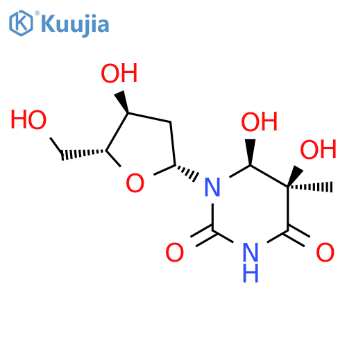 Thymidine, 5,6-dihydro-5,6-dihydroxy-, (5R,6S)- structure