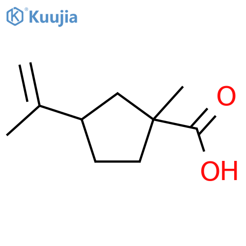 1-methyl-3-prop-1-en-2-ylcyclopentane-1-carboxylic Acid structure