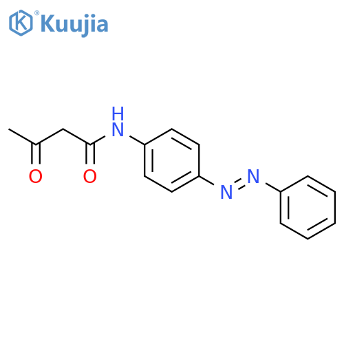3-Oxo-N-{4-(E)-phenyldiazenylphenyl}butanamide structure