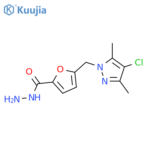 5-(4-Chloro-3,5-dimethyl-1H-pyrazol-1-yl)methyl-2-furohydrazide structure