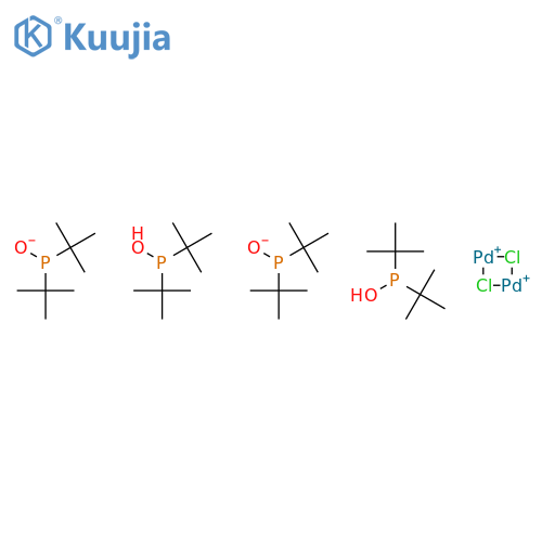 Dihydrogen Di-mu-chlorotetrakis(di-tert-butylphosphinoto)dipalladate structure