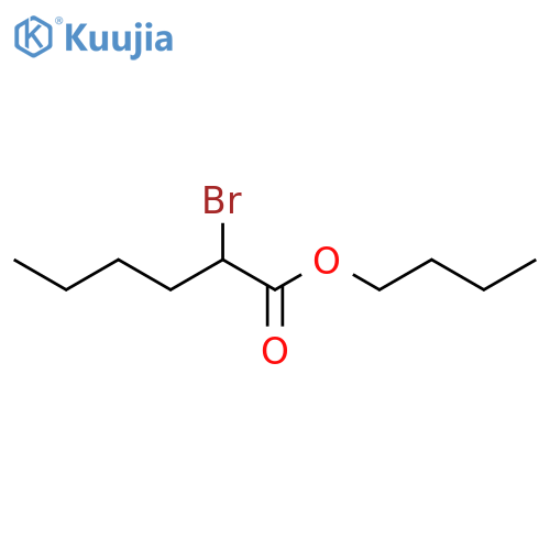 Hexanoic acid, 2-bromo-, butyl ester structure