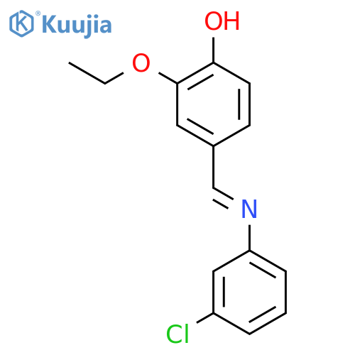 Phenol, 4-[[(3-chlorophenyl)imino]methyl]-2-ethoxy- structure