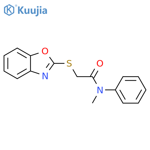 Acetamide, 2-(2-benzoxazolylthio)-N-methyl-N-phenyl- structure