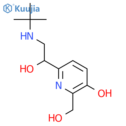 6-2-(tert-butylamino)-1-hydroxyethyl-2-(hydroxymethyl)pyridin-3-ol structure